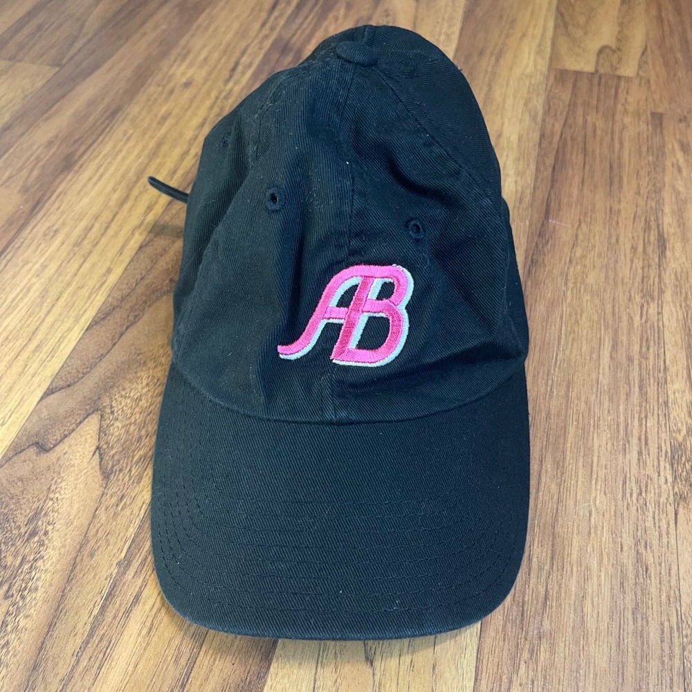 American Needle Andy Boy Hat Black Pink Embroidered Logo Adjustable Dad Cap OSFM